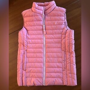Joules Girls Pink Pack-Me-Away Puffer Vest 11-12Y Warm Welcome Collection NWT